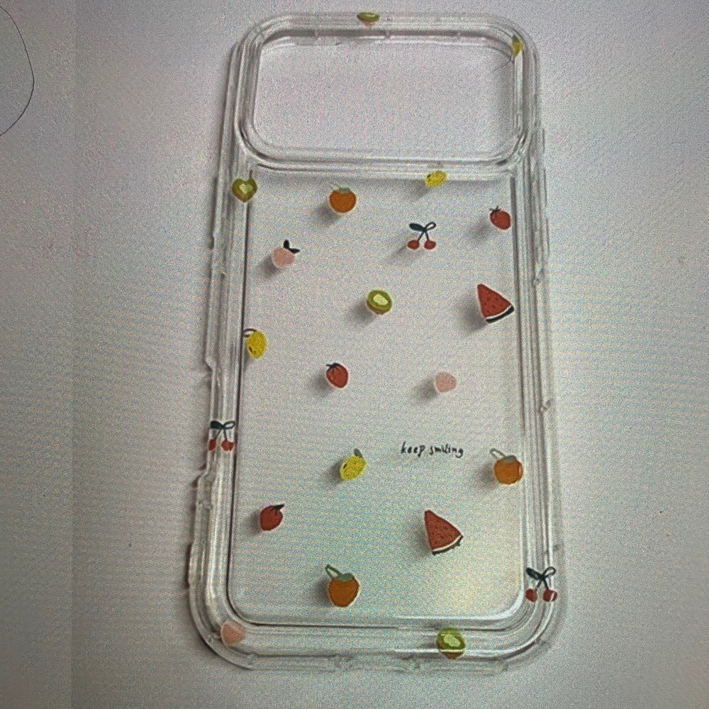 Apple Clear Case with Colorful Fruit Design